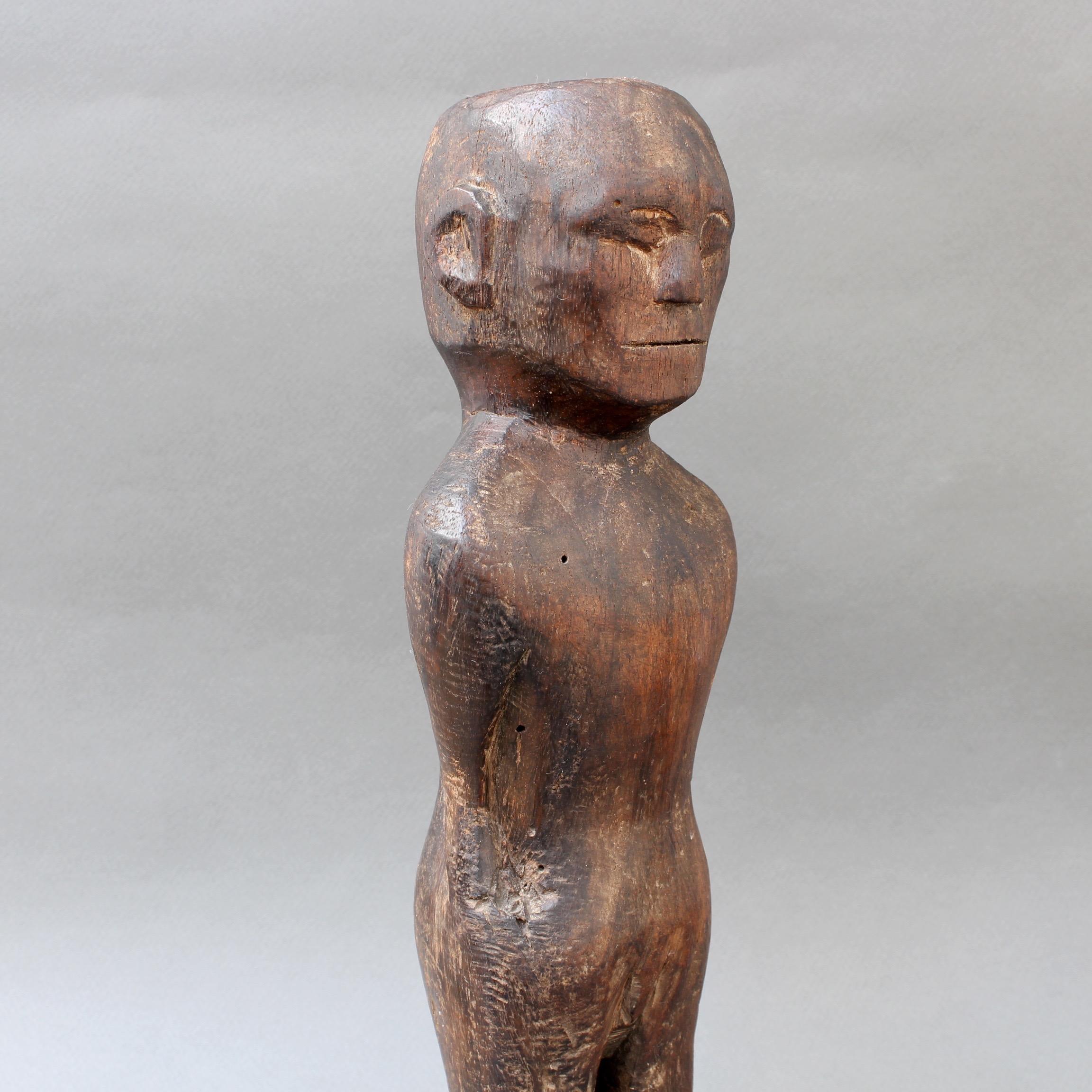 Wooden Carving or Sculpture of Standing Ancestral Figure from Timor, Indonesia 3