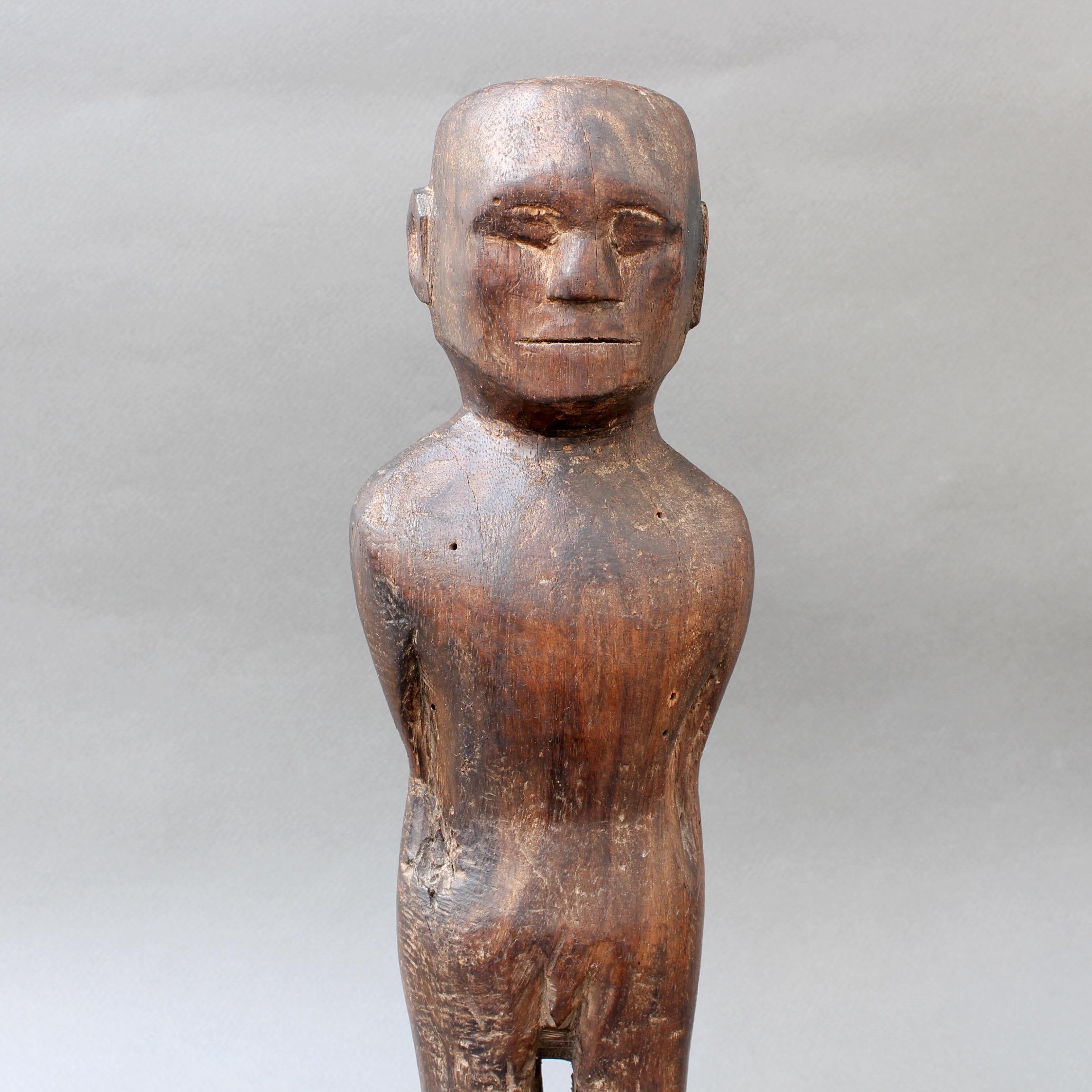 Wooden Carving or Sculpture of Standing Ancestral Figure from Timor, Indonesia 4