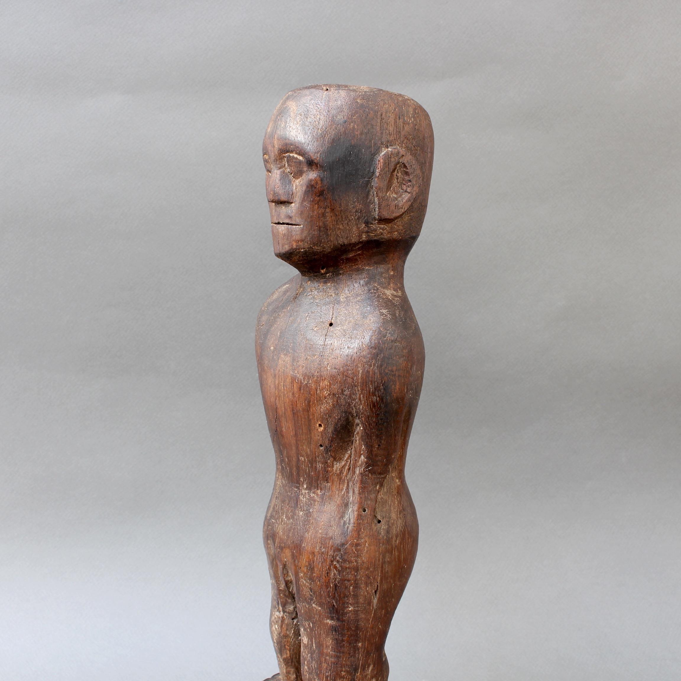 Wooden Carving or Sculpture of Standing Ancestral Figure from Timor, Indonesia 5