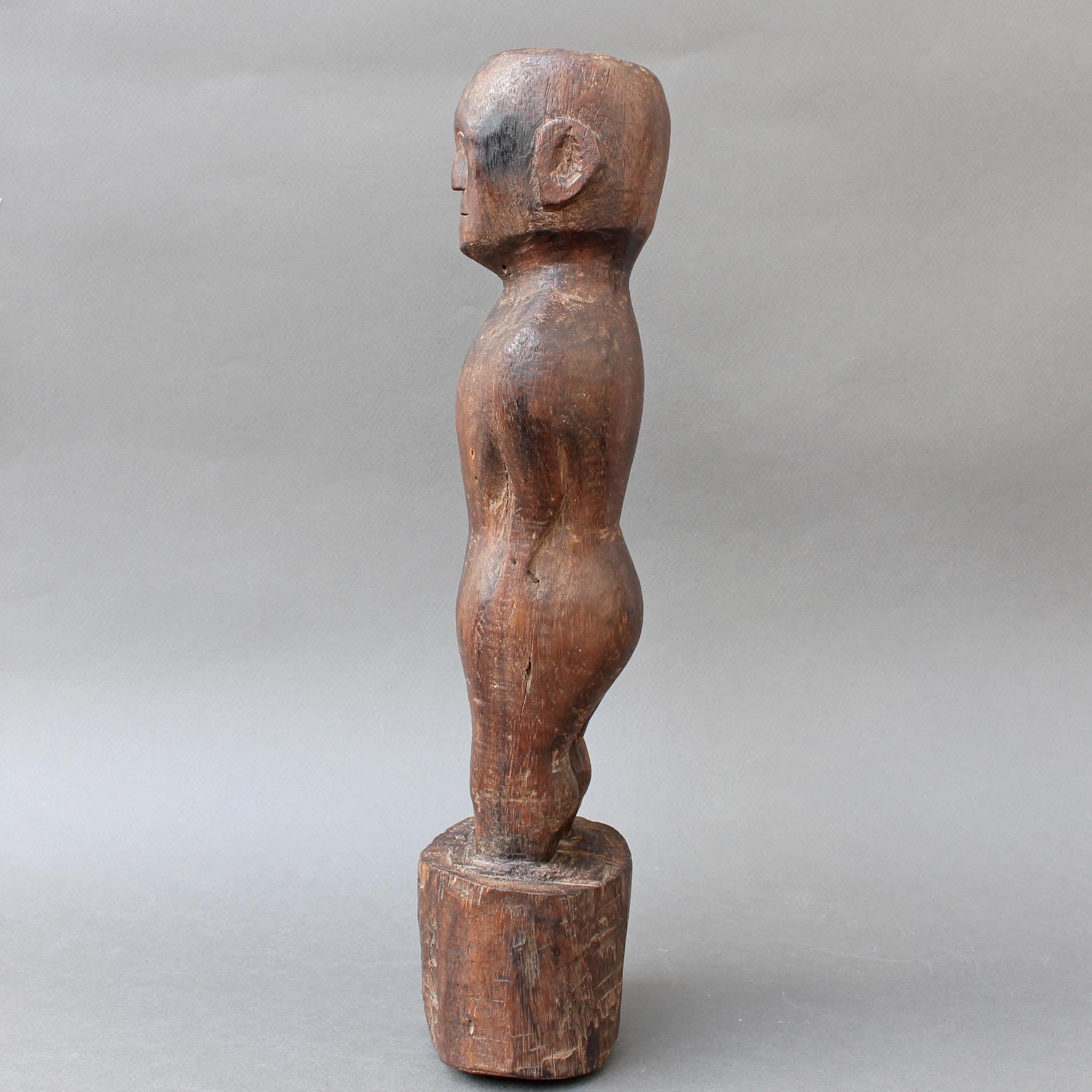 Wooden Carving or Sculpture of Standing Ancestral Figure from Timor, Indonesia In Good Condition In London, GB