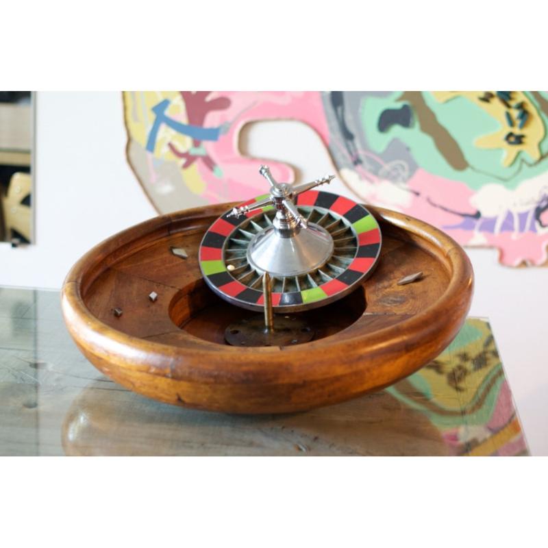 Roulette da casinò in legno, anni '60 in vendita 10