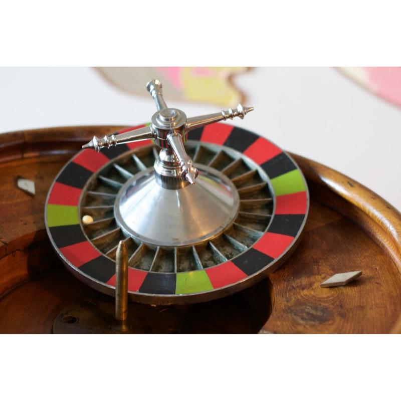 Roulette da casinò in legno, anni '60 in vendita 11