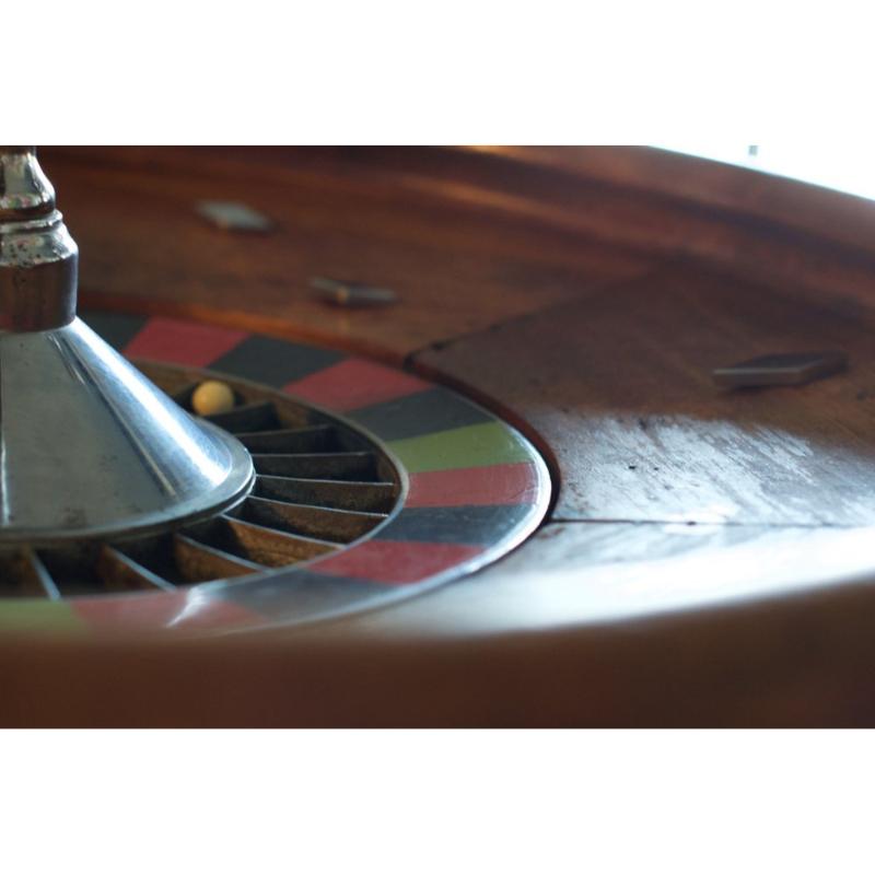 Roulette da casinò in legno, anni '60 In condizioni ottime in vendita a Andrézieux-Bouthéon, FR