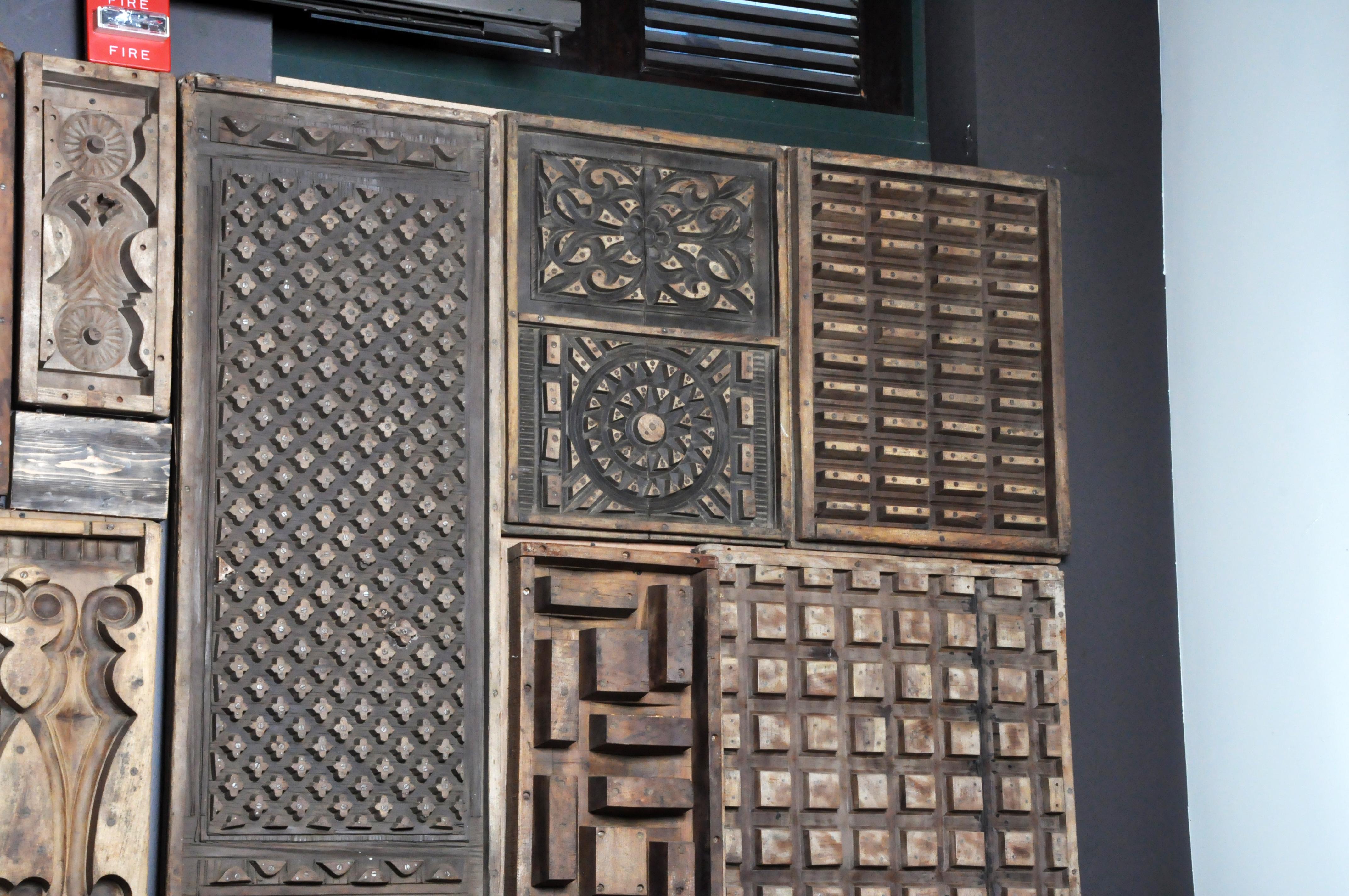 Wooden Cement Mold Wall Art In Good Condition In Chicago, IL