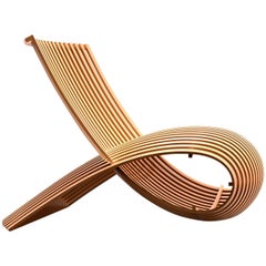 Wooden Chair by Marc Newson in Bent Natural Beech Hardwood for Cappellini