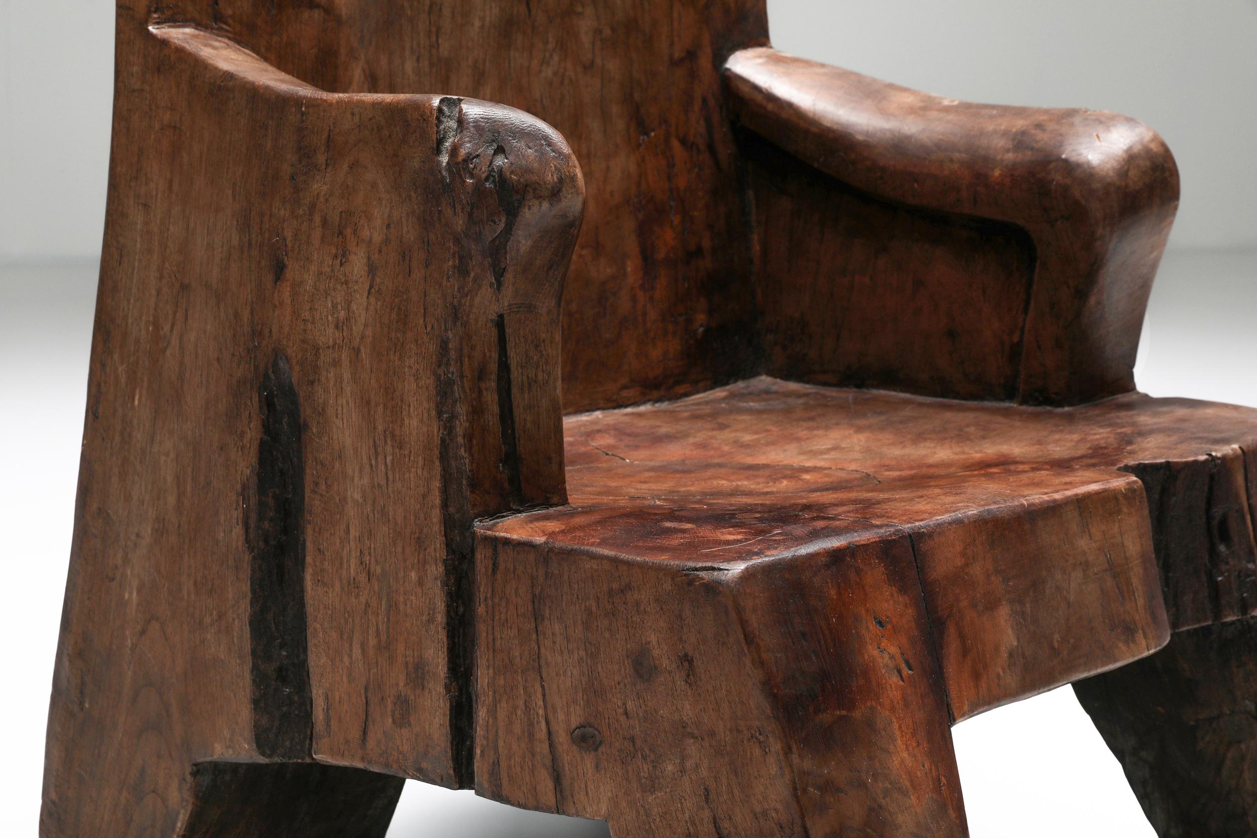 19th Century Wooden Chair Inspired by José Zanine Caldas