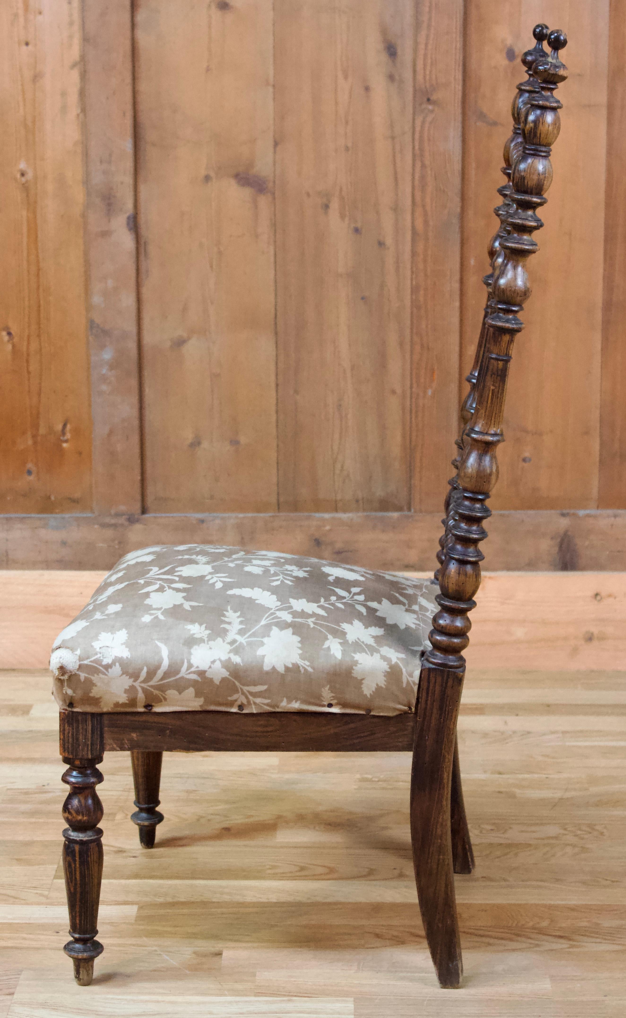 Luigi Filippo Sedia in legno in stile Louis Philippe del XIX secolo in Francia in vendita