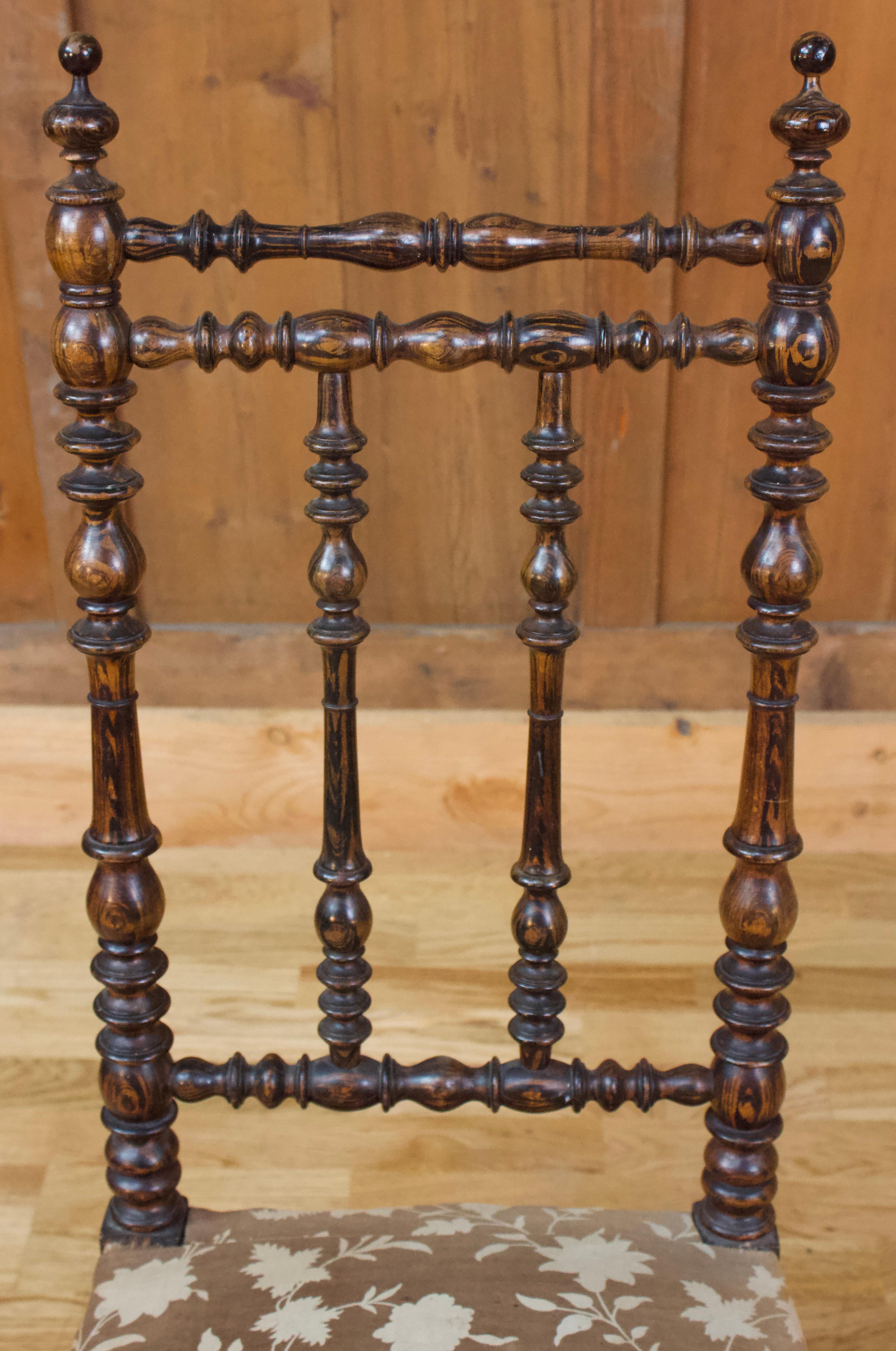 Sedia in legno in stile Louis Philippe del XIX secolo in Francia in vendita 2