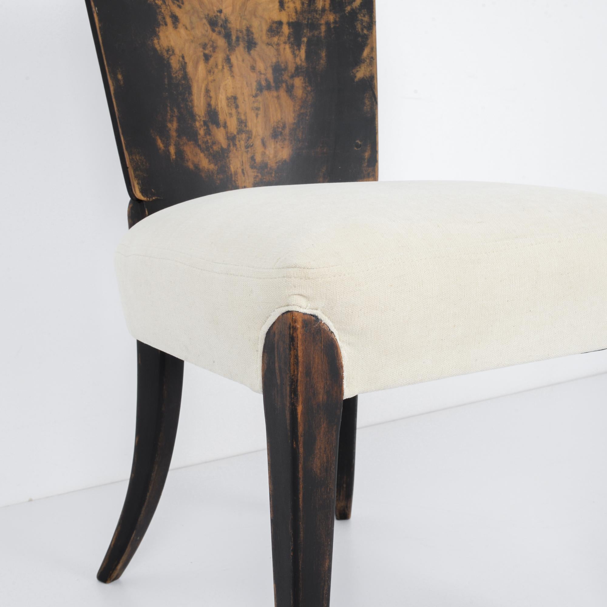 Wooden Chair with Upholstered Seat by J. Halabala 3