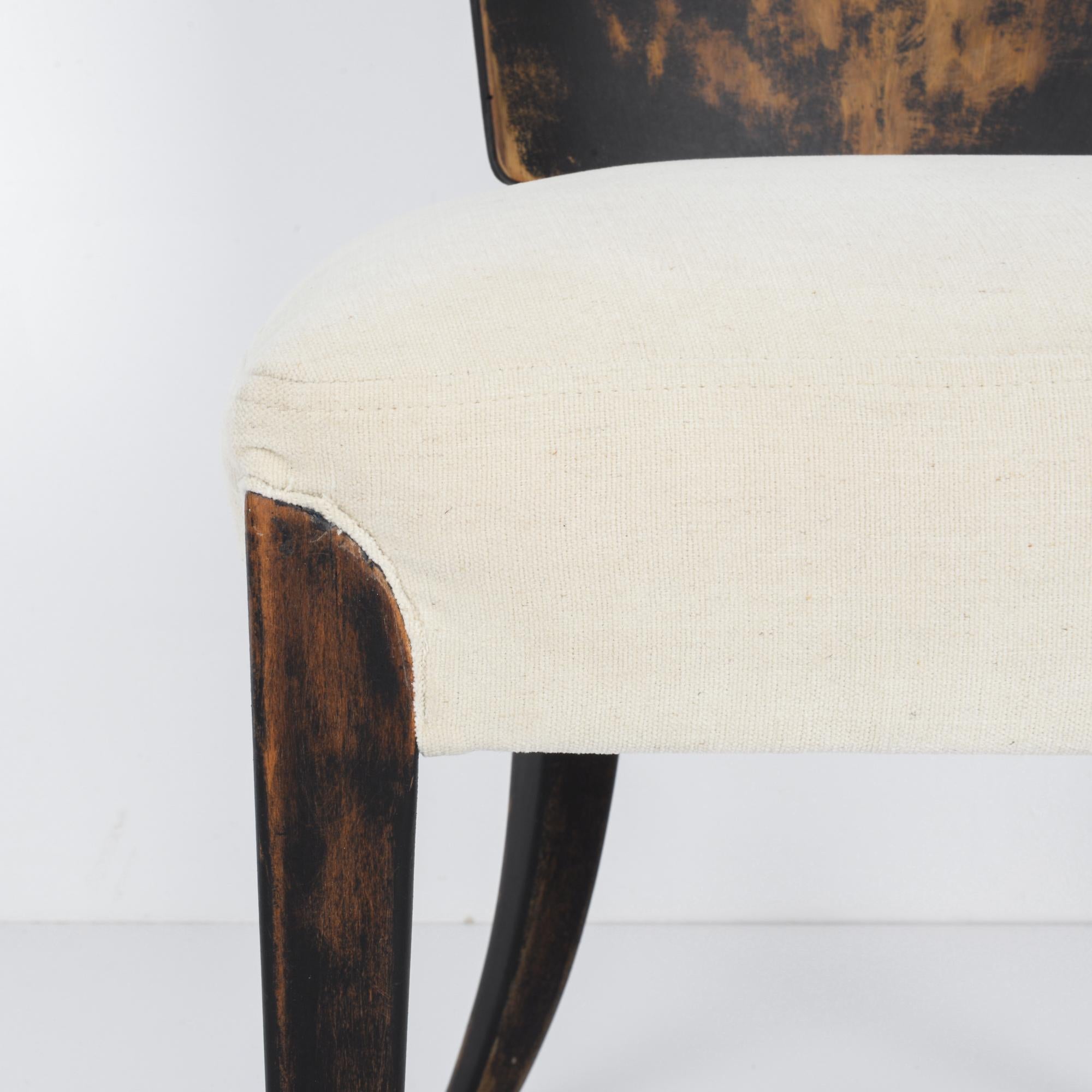 Wooden Chair with Upholstered Seat by J. Halabala 2