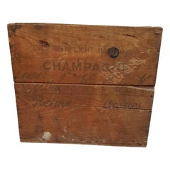 Wooden Champagne Bottle Crate from Charles Heidsieck Dated 1937