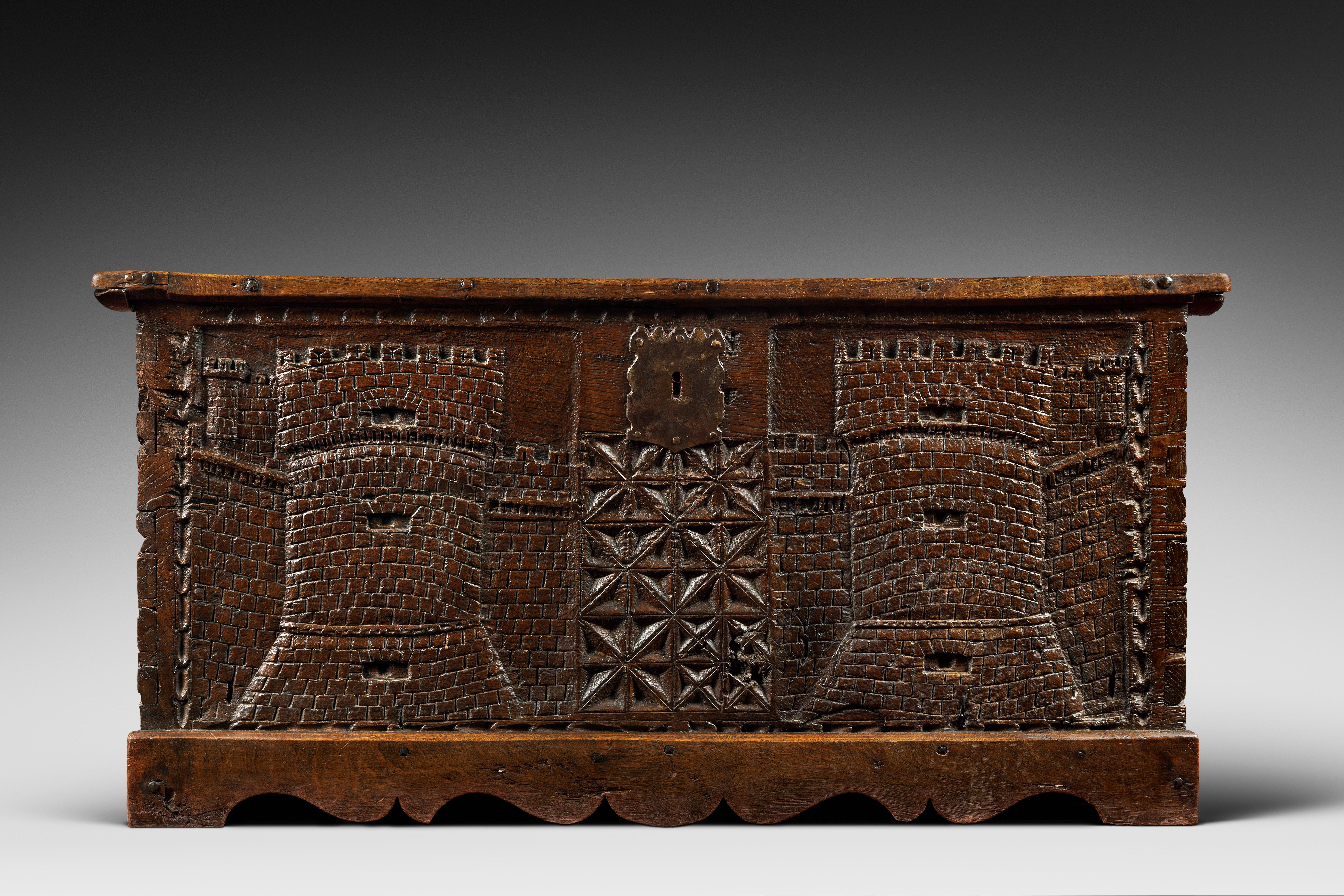 WOODEN CHEST CARVED WITH TWO CRENELLATED TOWERS


ORIGIN: SOUTH WEST OF FRANCE
PERIOD: 16th CENTURY

Height: 64,5 cm
Length: 124 cm
Depth: 53 cm

Chestnut wood 
Good condition


The chest is an essential piece of furniture of the
