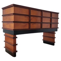 Wooden chest/console attributed to Tomaso Buzzi - Italy 60s