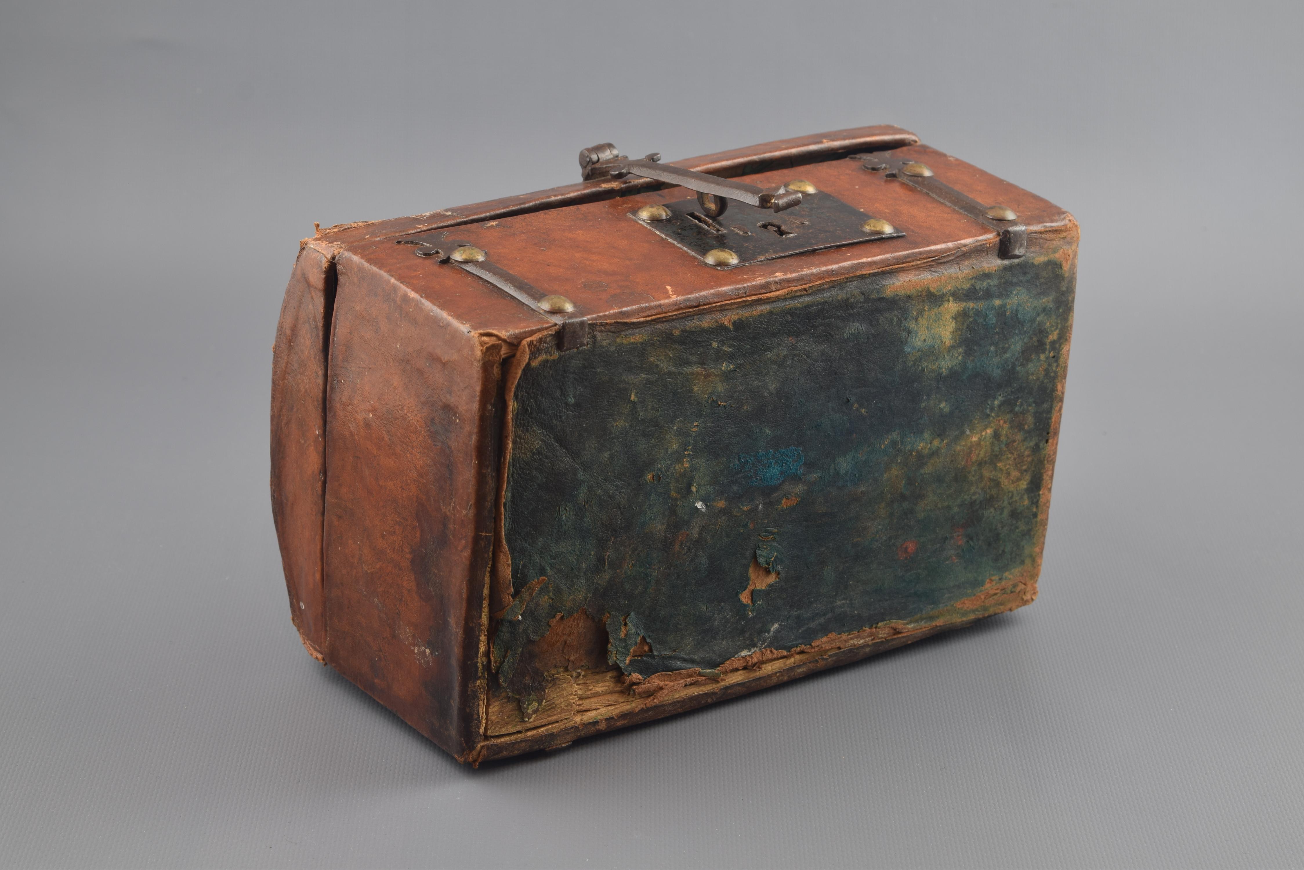 Wooden Chest, Leather and Metal, 17th Century 3
