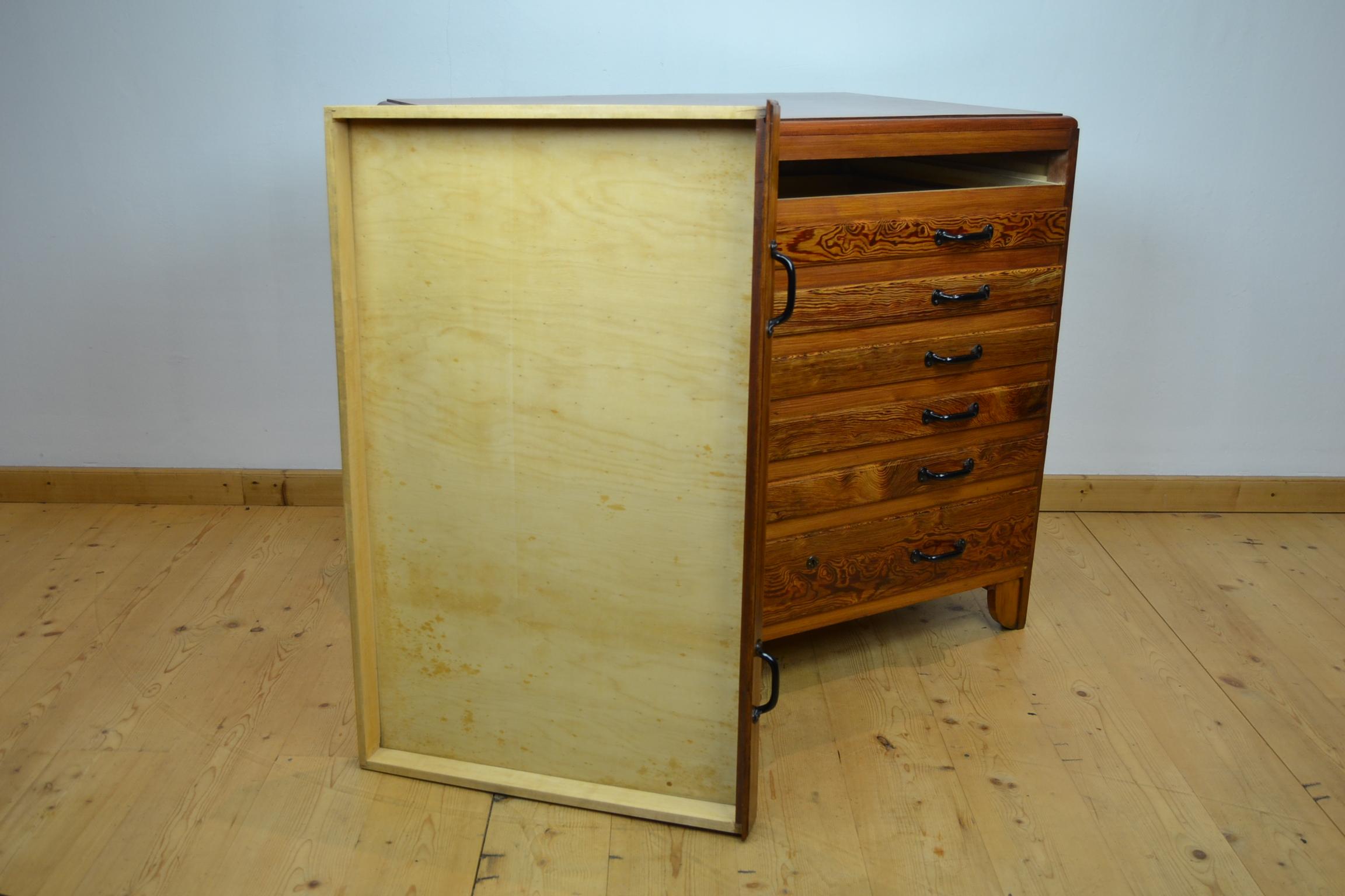 Wooden Chest of Drawers with 7 Drawers, 1950s 9