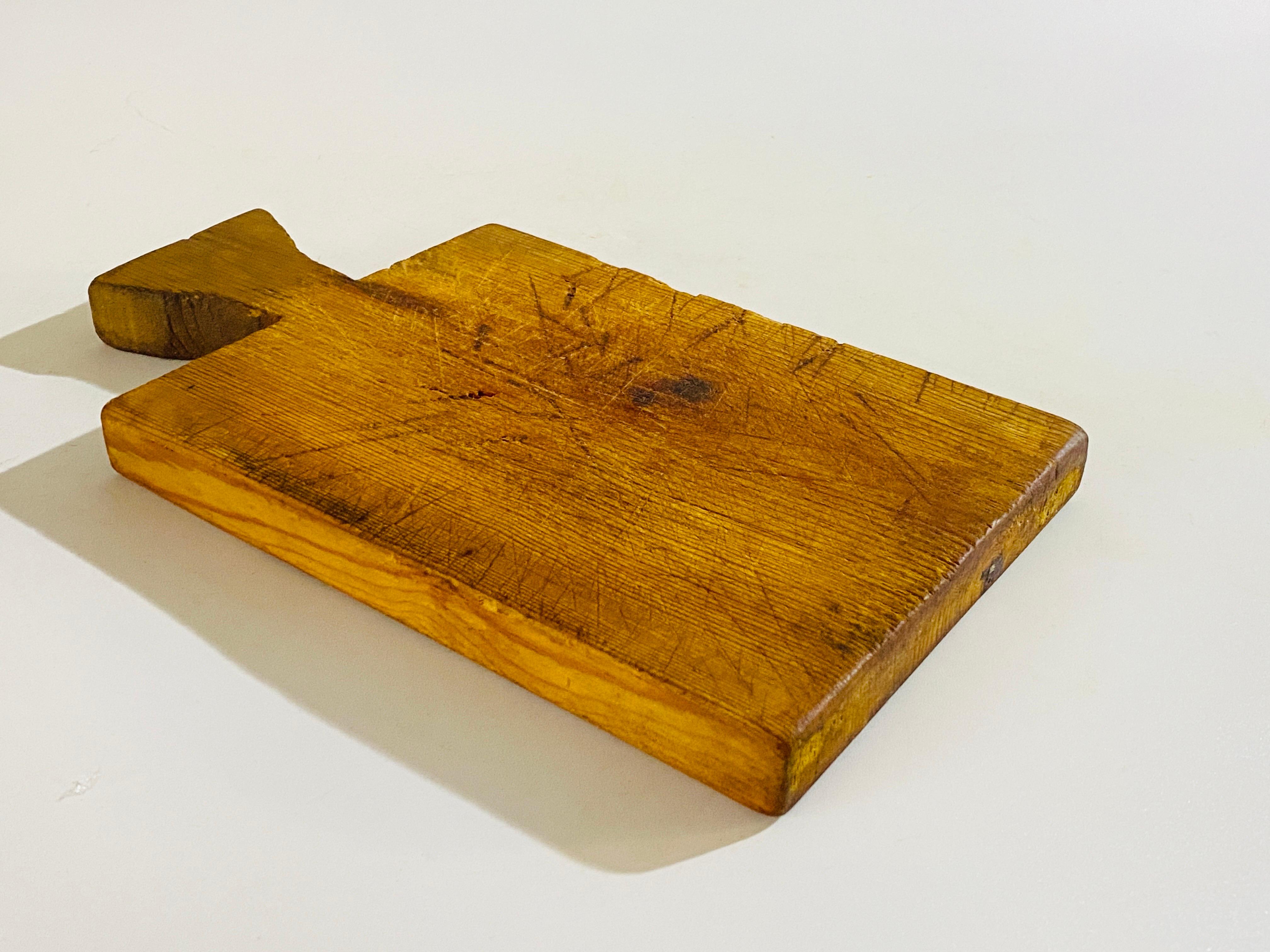 French Provincial Wooden Chopping or Cutting Board Old Patina, Brown Color, French, 20th Century For Sale