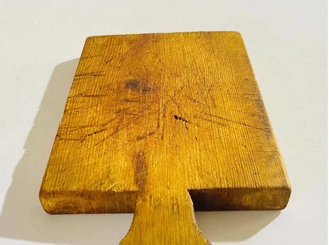 3er Set Hackmesser aus Holz Alte Patina, braune Farbe Französisch 20. (20. Jahrhundert) im Angebot