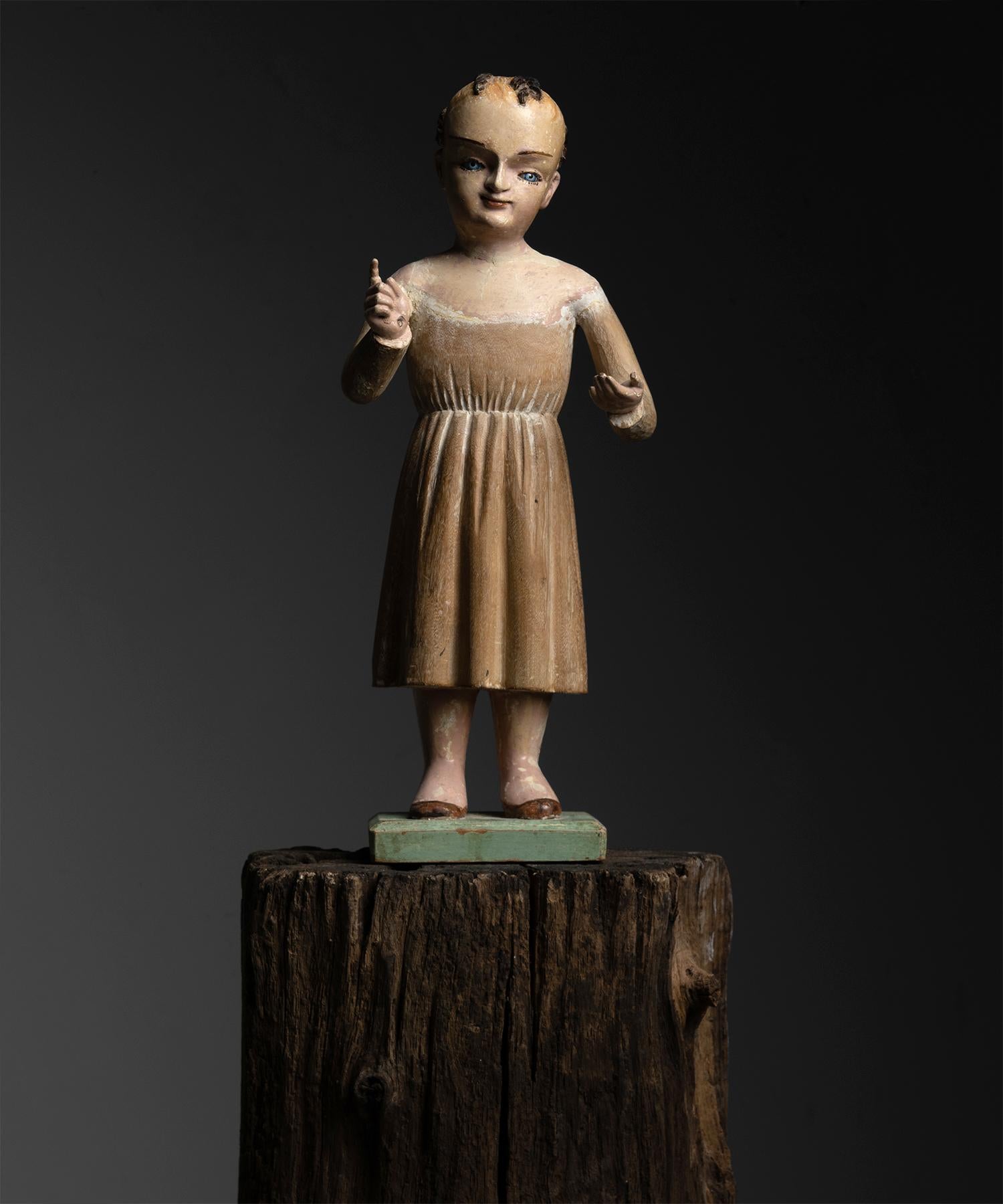 18th Century and Earlier Wooden Christ Altar Figure, 18th Century For Sale