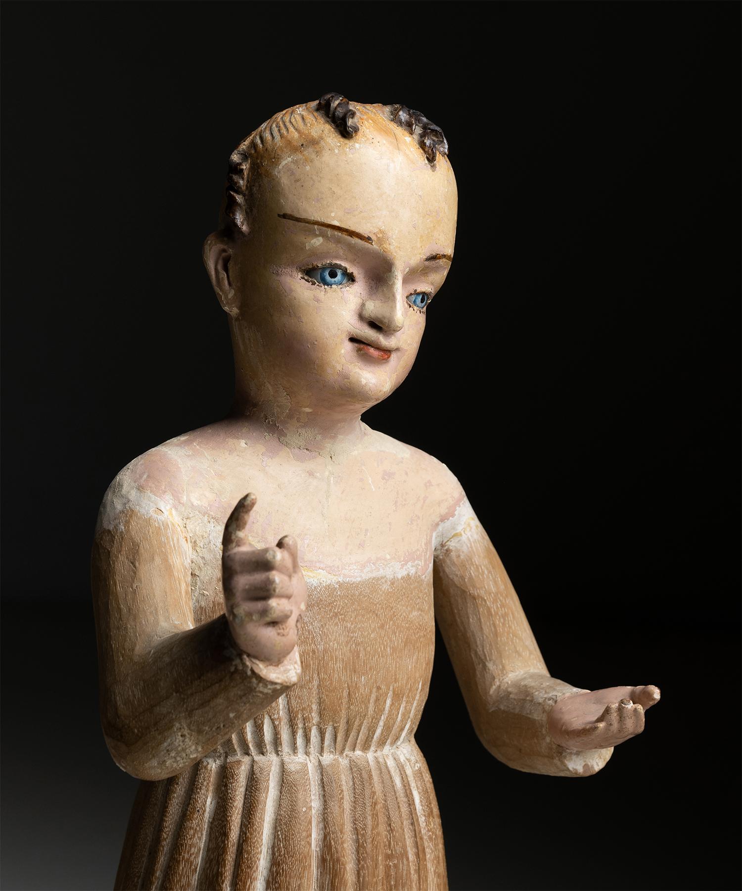 Wooden Christ Altar Figure, 18th Century For Sale 1