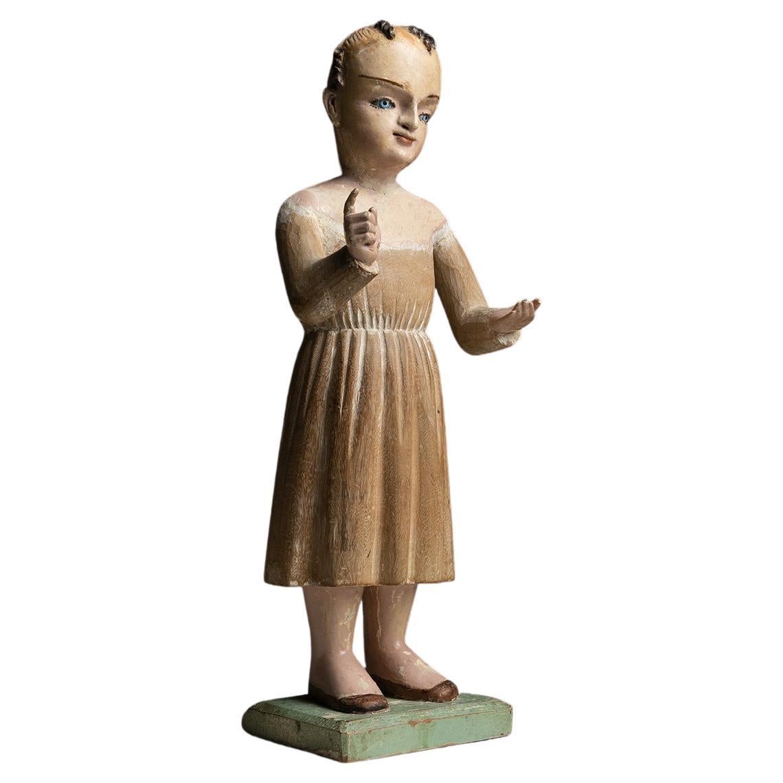Wooden Christ Altar Figure, 18th Century For Sale