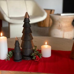 Albero di Natale in legno - Cedro con punta in bronzo, misura grande