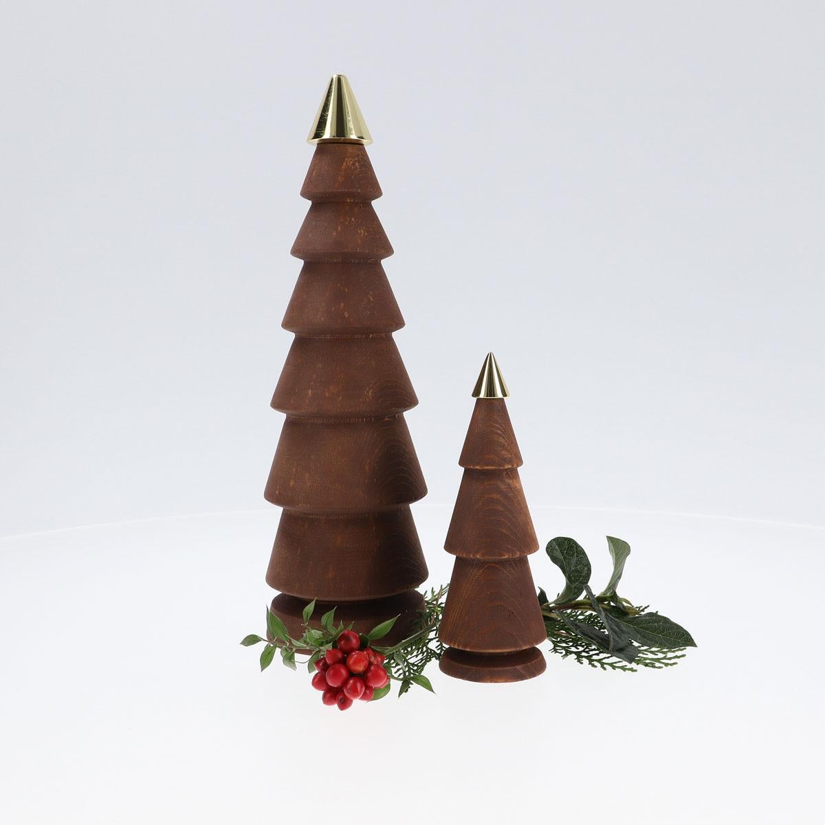 Fatto a mano Albero di Natale in legno - Cedro con punta in bronzo, misura grande in vendita
