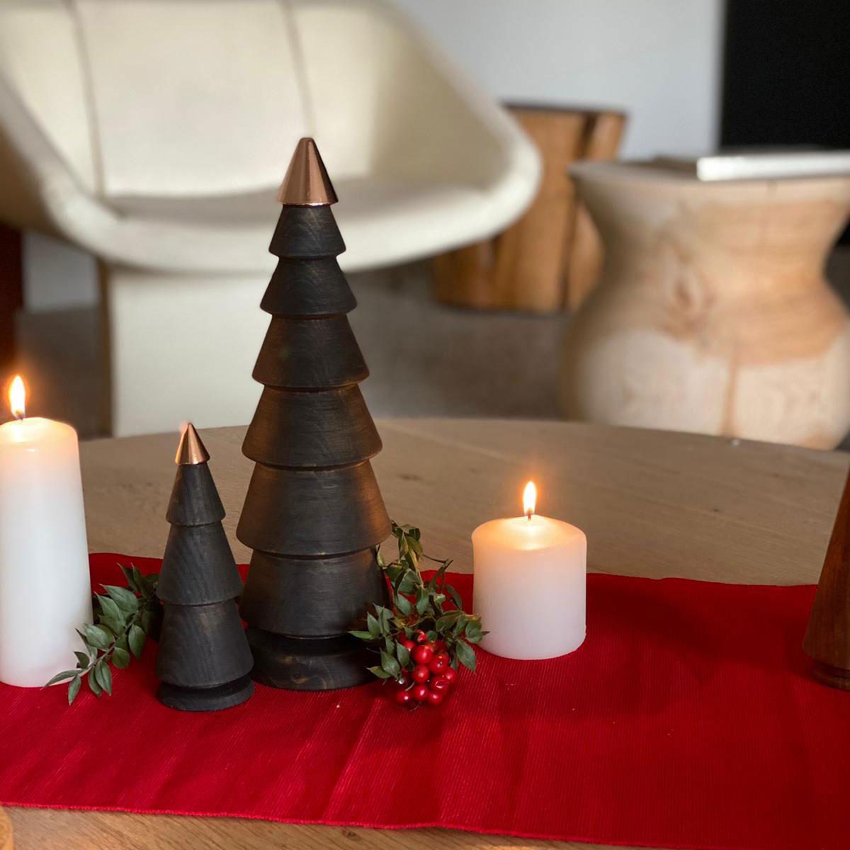 Fatto a mano Albero di Natale in legno - Cedro con punta in bronzo, misura grande in vendita