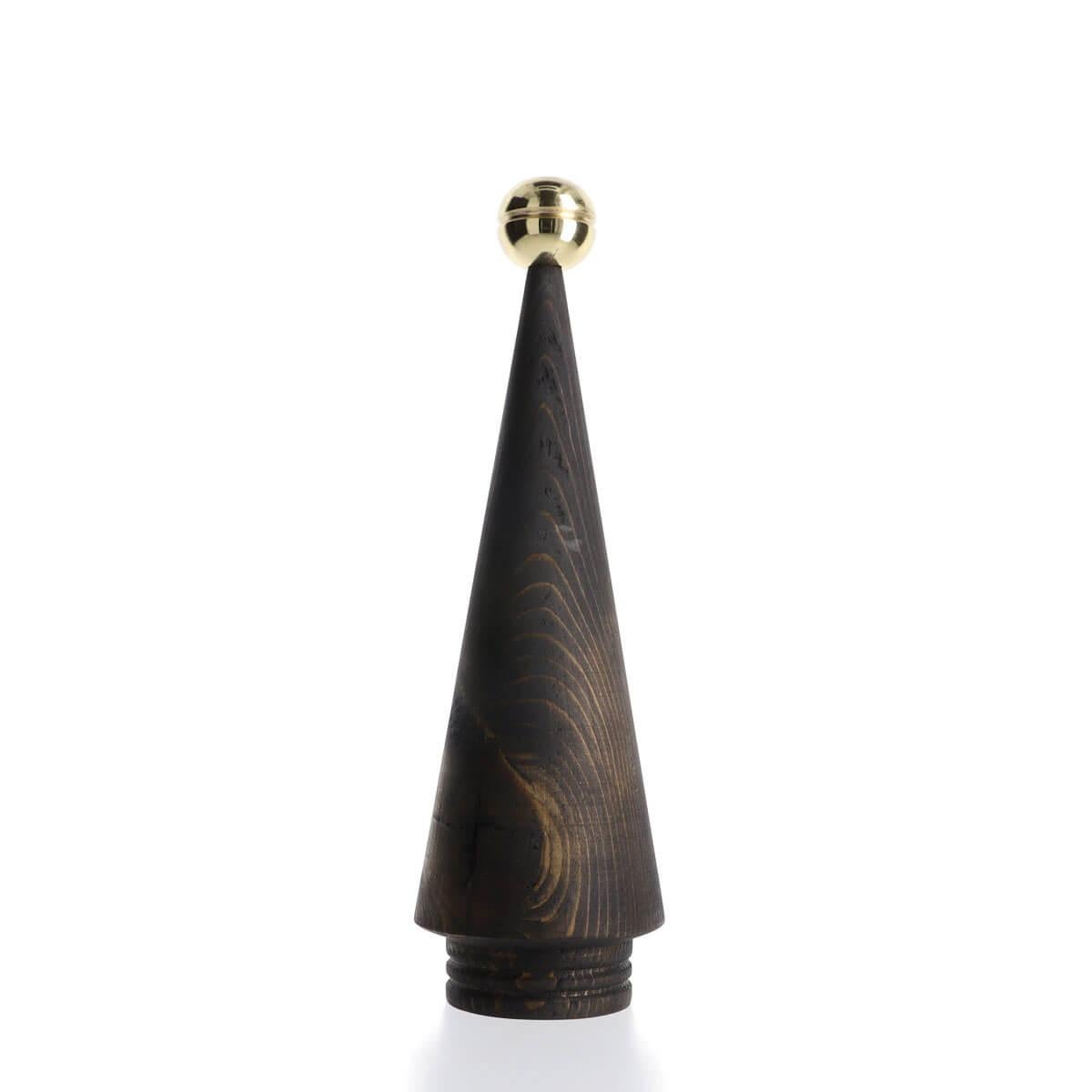 Weihnachtsbaum aus Holz JUNIPER - Zeder mit Messingspitze, groß (Handgefertigt) im Angebot