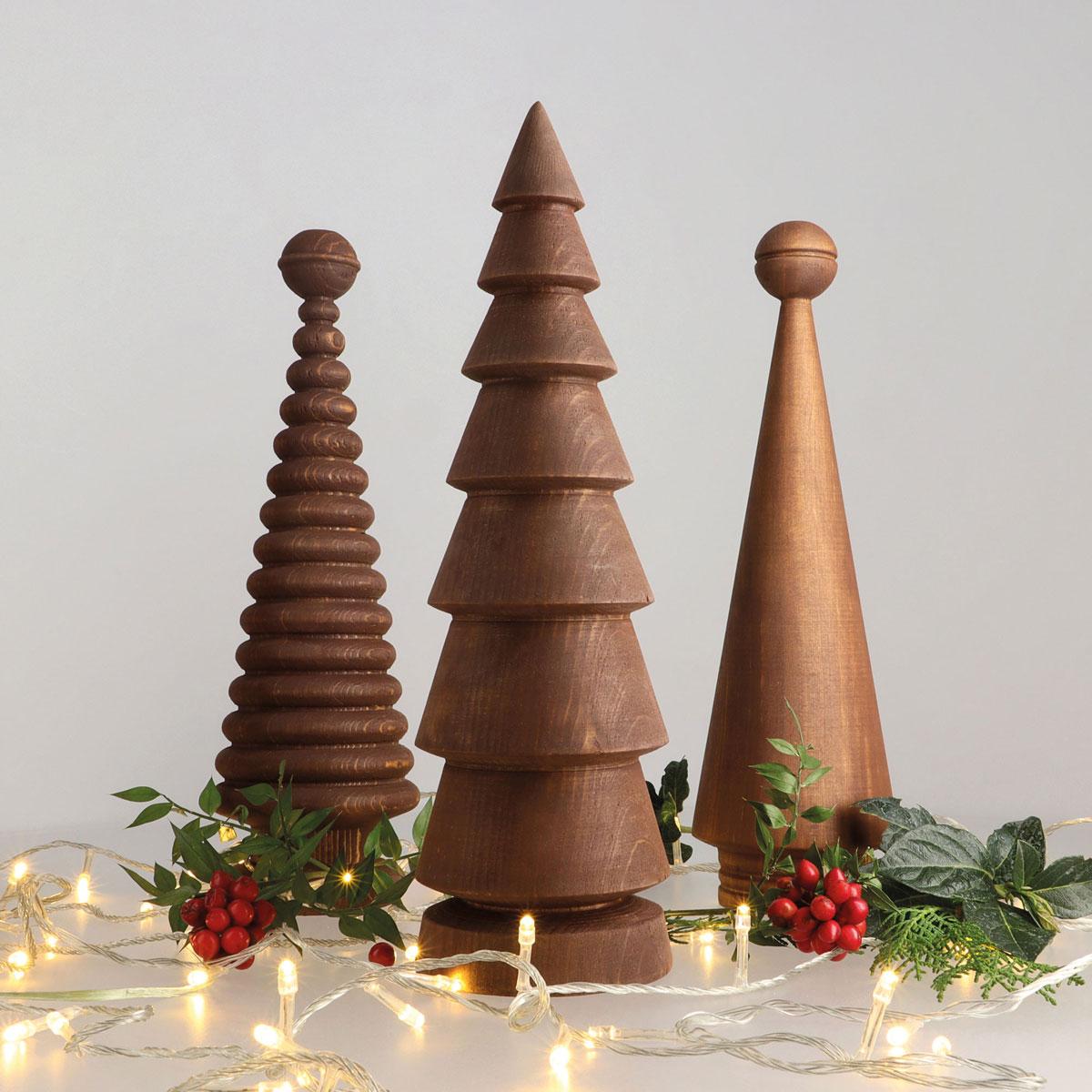 Weihnachtsbaum-Set aus Holz - Zeder, groß (Türkisch) im Angebot