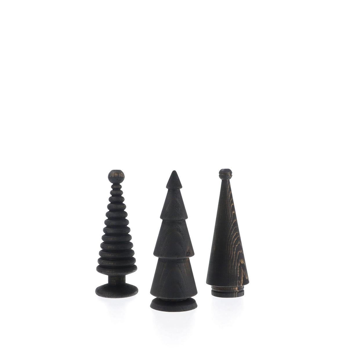 Holz-Weihnachtsbaum-Set - Zeder, mittelgroß (Moderne) im Angebot