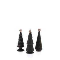 Set di alberi di Natale in legno - Cedro con punta in bronzo, misura media