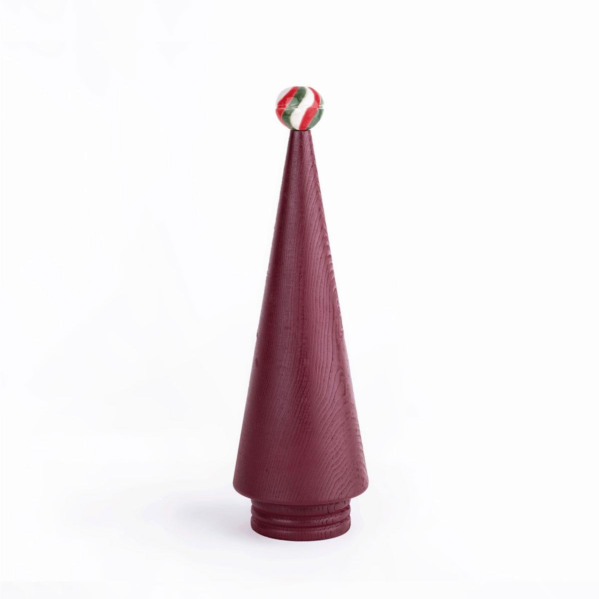 Weihnachtsbaum-Set aus Holz - Zeder mit Keramikspitze, groß (Handgefertigt) im Angebot