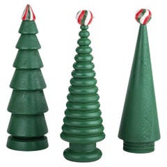 Wooden Christmas Tree Set – Cedar with Ceramic Tip, Large Size