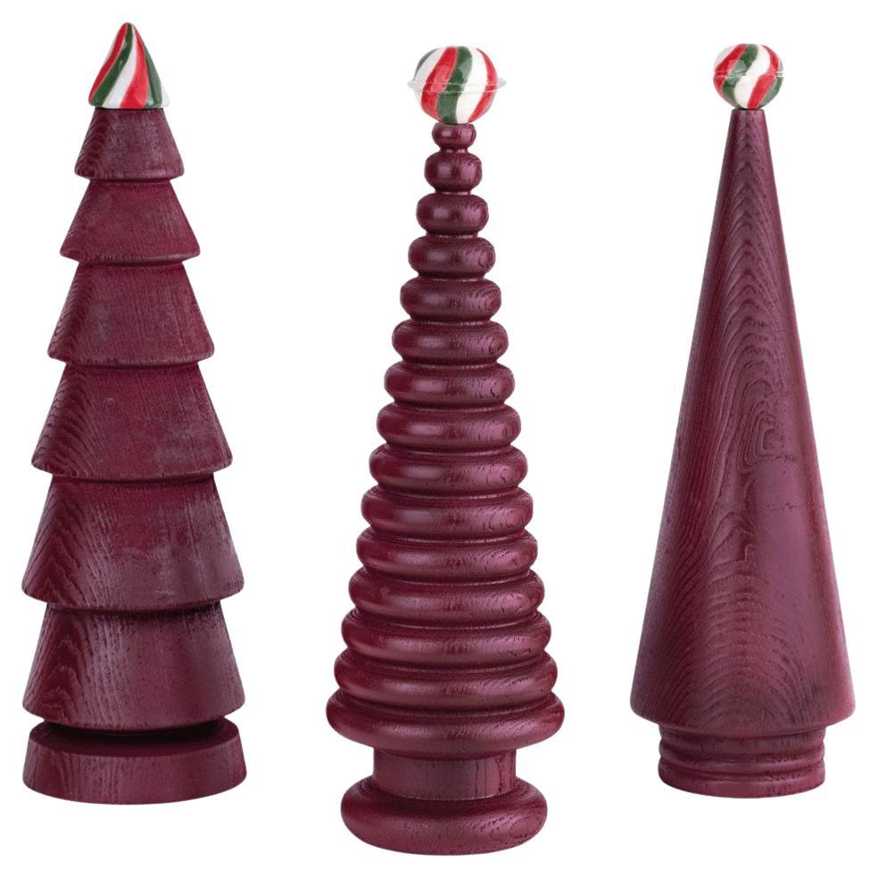 Wooden Christmas Tree Set – Cedar with Ceramic Tip, Large Size
