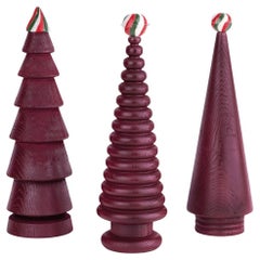 Wooden Christmas Tree Set – Cedar with Ceramic Tip, Large Size