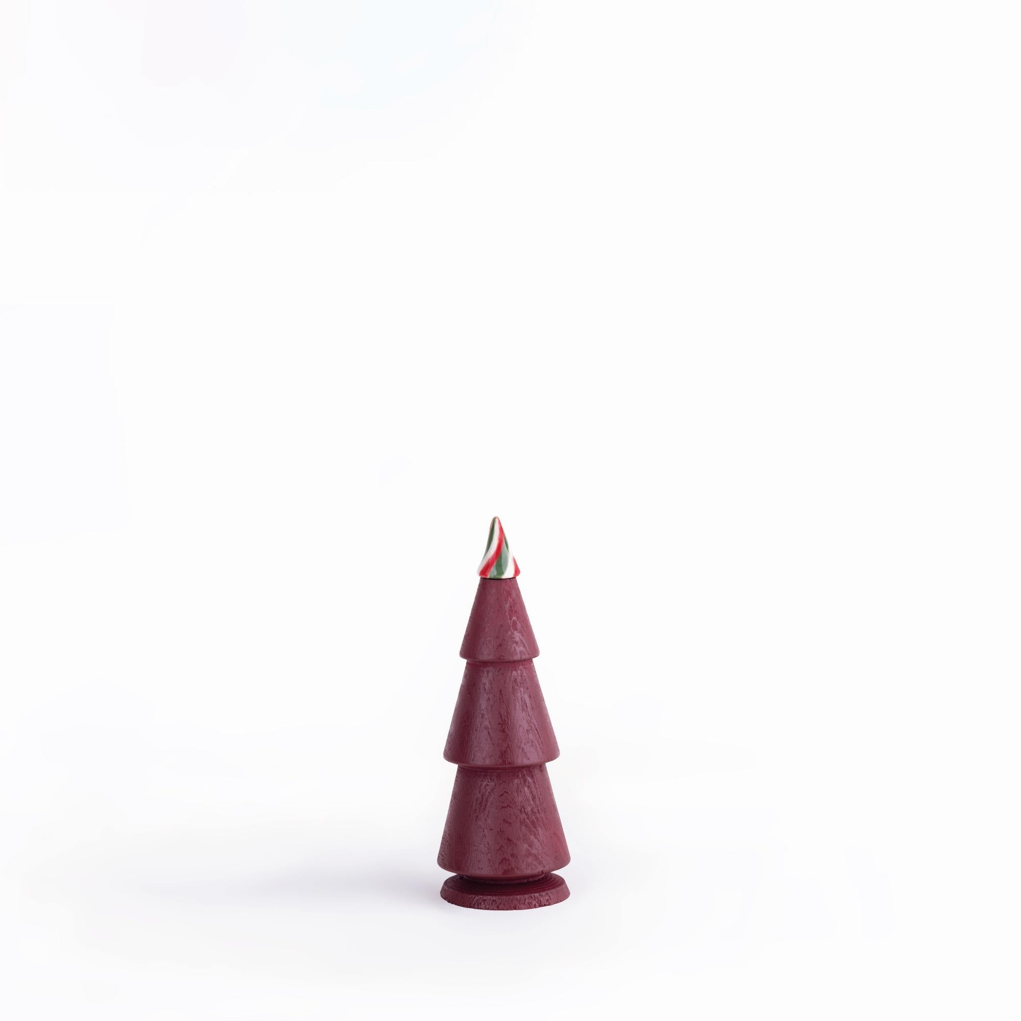 Holz-Weihnachtsbaum-Set - Zeder mit Keramikspitze, mittelgroß (Türkisch) im Angebot