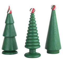 Wooden Christmas Tree Set – Cedar with Ceramic Tip, Medium Size