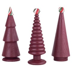 Wooden Christmas Tree Set – Cedar with Ceramic Tip, Medium Size