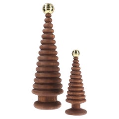 Wooden Christmas Tree Set, Duo CEDAR – Cedar with Brass Tip
