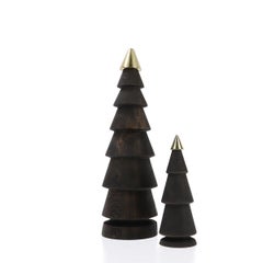 Wooden Christmas Tree Set, Duo FIR – Cedar with Brass Tip