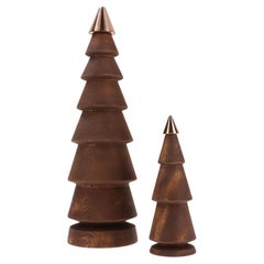 Wooden Christmas Tree Set, Duo FIR – Cedar with Bronze Tip