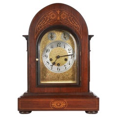 Wooden clock in Art Nouveau style, Junghans, Germany, 1910