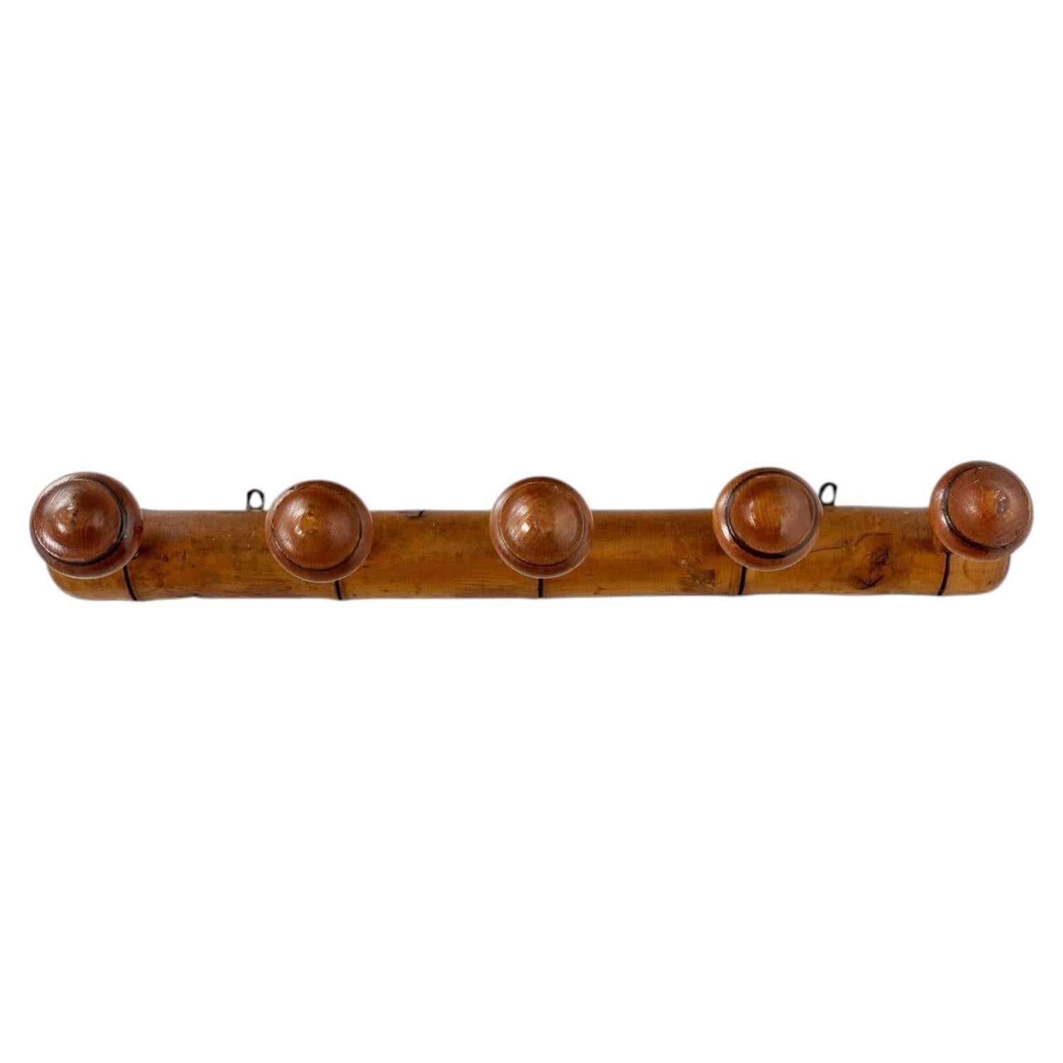 Wooden coat rack, France, 1940