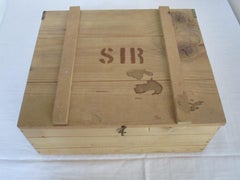 Wooden Cocktail Box With Glass Cocktail Shakers
