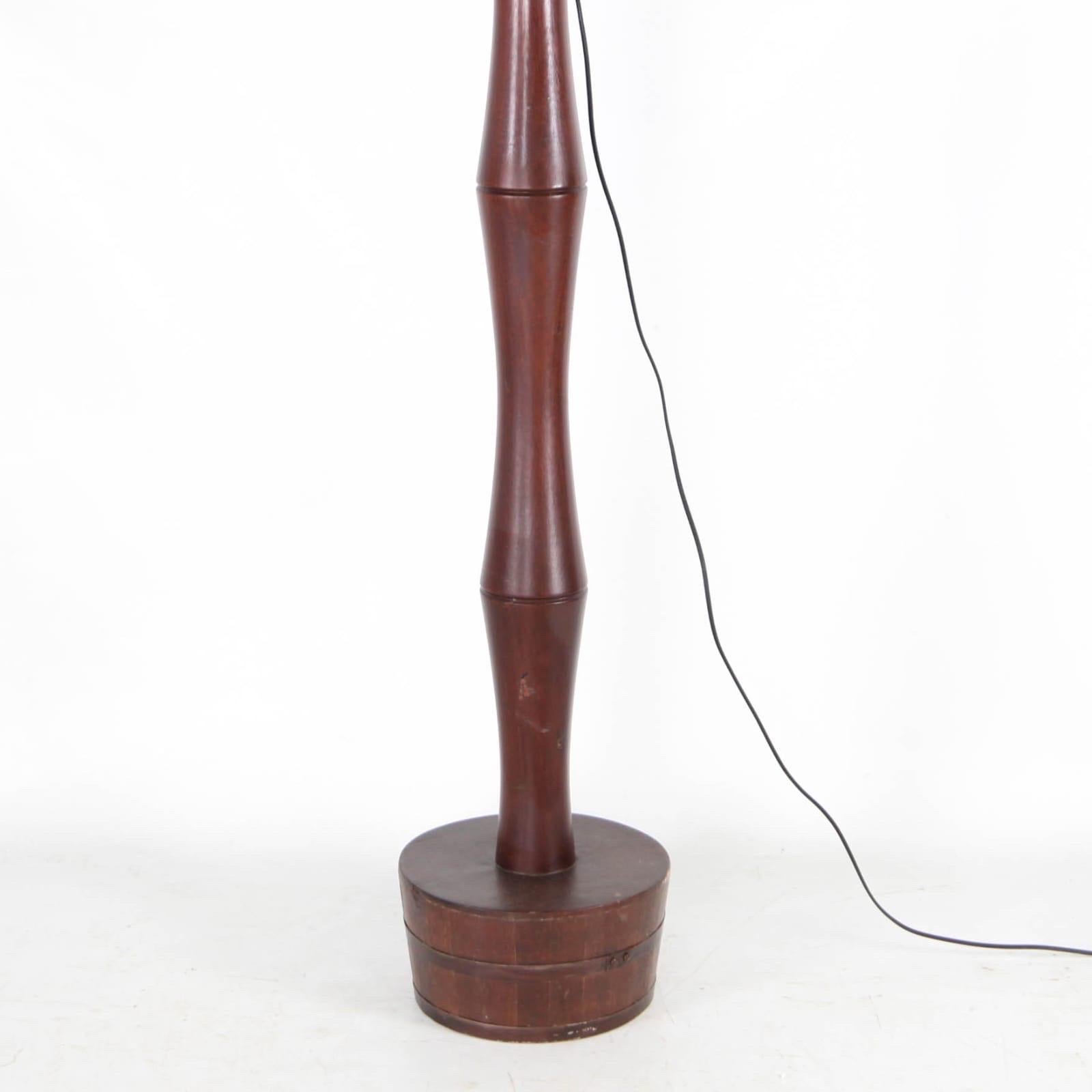 Wooden « coconut tree » floor lamp For Sale 6