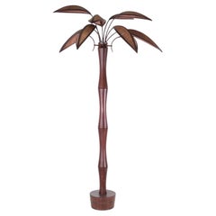 Holz " Kokosnussbaum " Stehlampe
