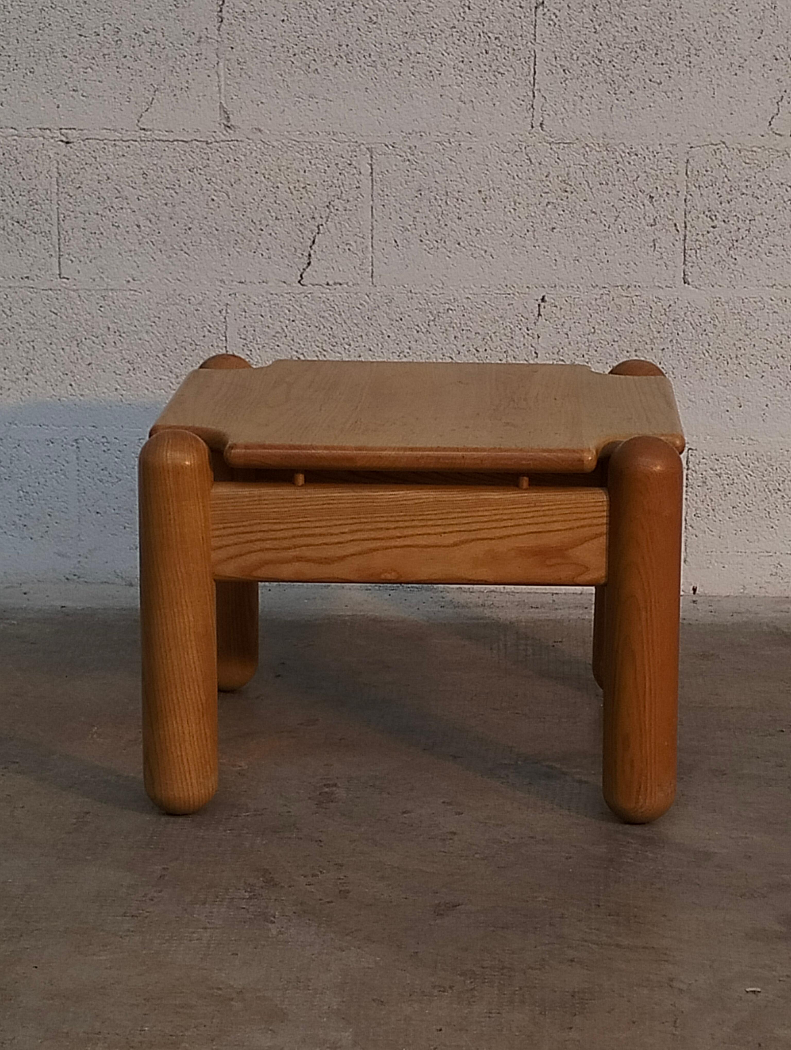 Late 20th Century Wooden Coffee Side Table by Ilmari Tapiovaara for Fratelli Montina 70s For Sale