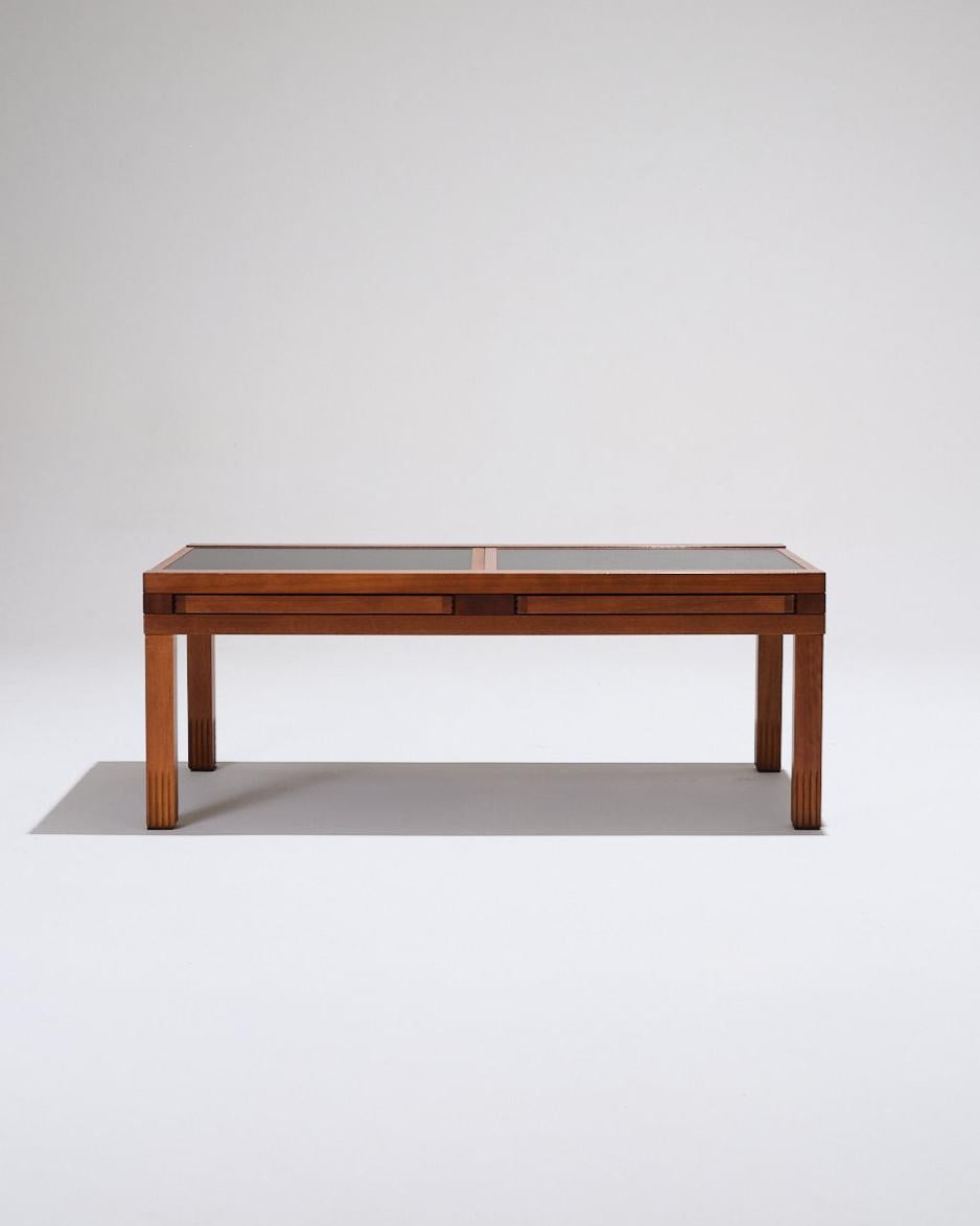 Fin du 20e siècle Table basse en bois, Bernard Vuarnesson, 1970 en vente