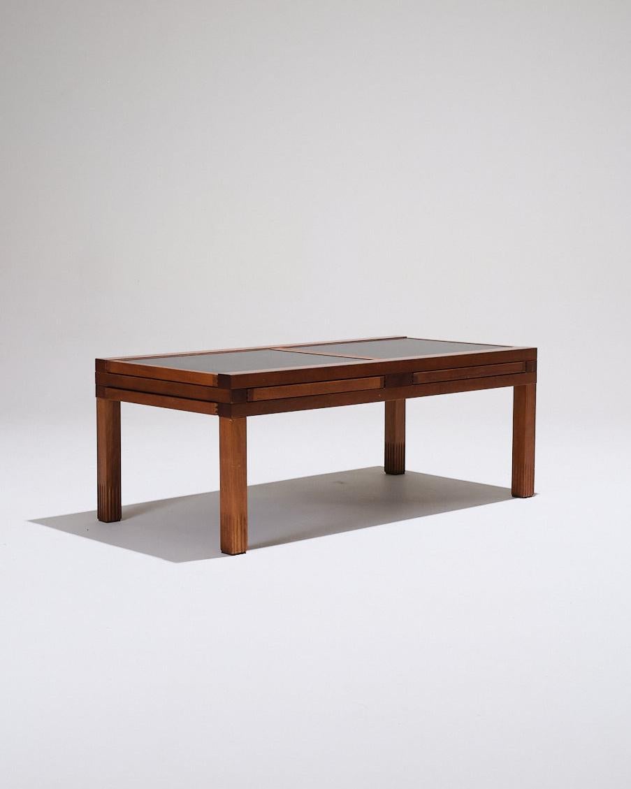 Table basse en bois, Bernard Vuarnesson, 1970 en vente 1