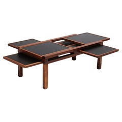 Wooden Coffee Table, Bernard Vuarnesson, 1970s